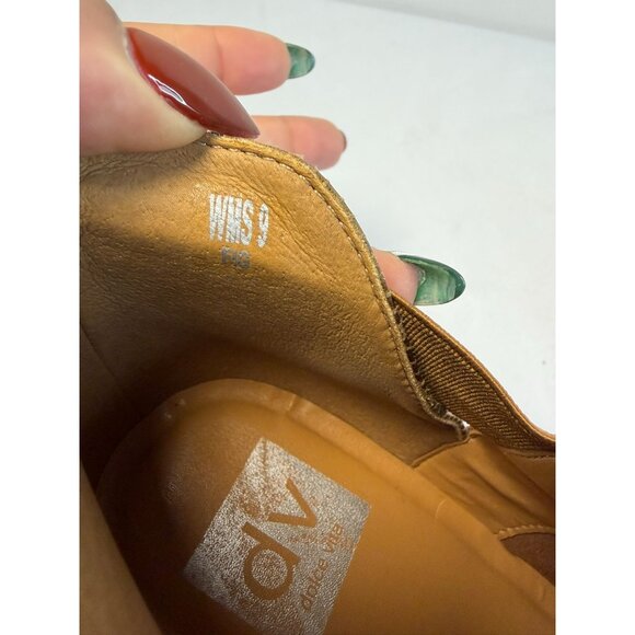 Dolce Vita Fig Womens Size 9 Cognac/Gold Snakeskin Ankle Booties Block Heel - Picture 12 of 13